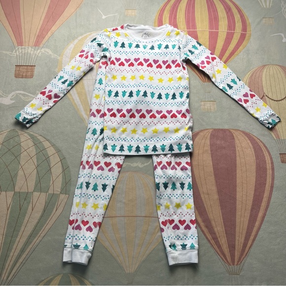 Primary Other - Primary Organic Cotton Christmas Fair Isle Print Pajamas 8-9 Years